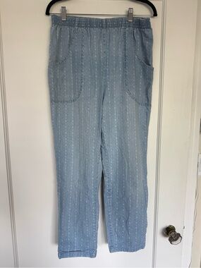 Light Weight Casual Vintage Elastic-Waist Jeans